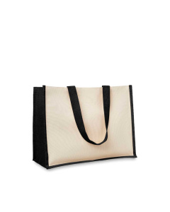 Shopper in juta e canvas con interno laminato