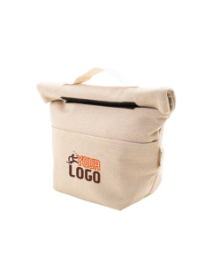Borsa termica rolltop in cotone riciclato e RPET