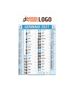 Calendario olandese trimestrale personalizzabile | 29x47cm