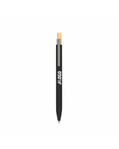 Penna a sfera soft touch colorato in alluminio riciclato