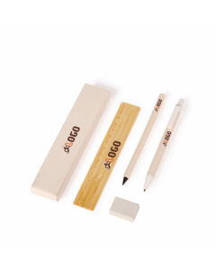Set scrittura eco in cartone del latte riciclato