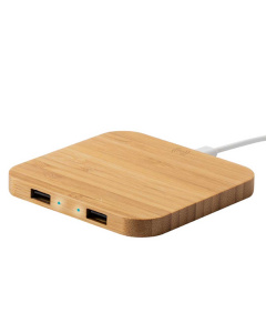 Caricabatterie wireless 10W in bambù