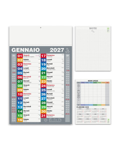 Calendario olandese con giorni colorati | 30x47cm