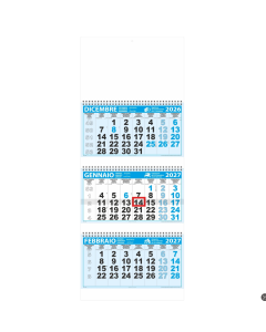 Calendario trittico personalizzabile | 31x80 cm