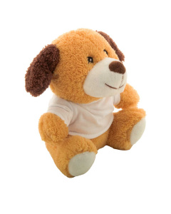 Cane di peluche con maglia bianca da personalizzare