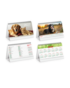 Calendario da tavolo cani e gatti personalizzabile