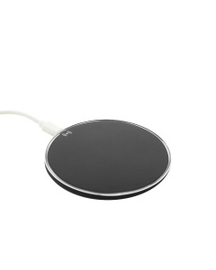 Caricatore rapido rotondo colorato wireless 15W in alluminio riciclato