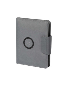 Cartella portadocumenti A5 in RPET con caricatore wireless e power bank integrati