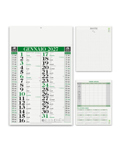 Calendario olandese con pagina note personalizzato