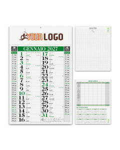 Calendario olandese con pagina note personalizzato