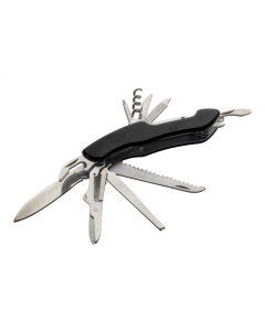 Coltello tascabile 12 funzioni in acciaio inox e alluminio