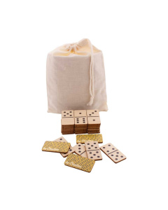 Domino personalizzato con 28 tessere e sacchetto in cotone
