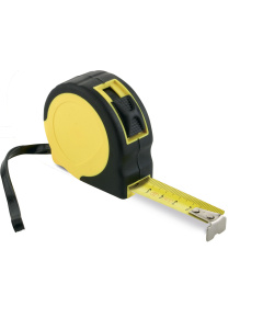 Flessometro 5 metri plastica e gomma con clip