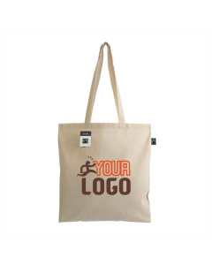 Shopper certificata fairtrade® in cotone, manici lunghi | 140 g