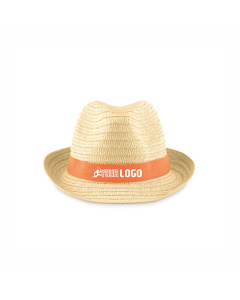 Cappello in carta con fascia colorata personalizzabile