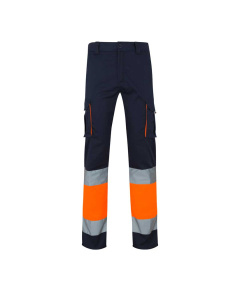 Pantaloni da lavoro bicolore personalizzabili con dettagli riflettenti