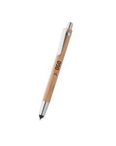 Penna in bambù con gommino per touch screen