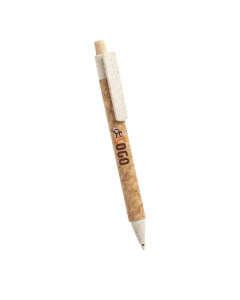Penna a sfera eco in paglia di grano colorato e sughero