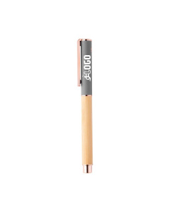 Penna roller con cappuccio e dettagli in oro rosa