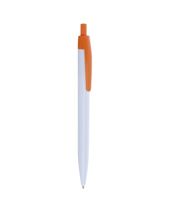 Penna economica in plastica con dettagli colore