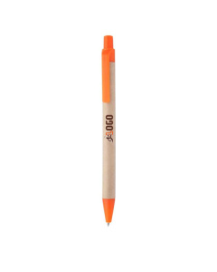 Penna a sfera in carta riciclata con refill blu