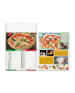 Calendario mensile pizza con logo