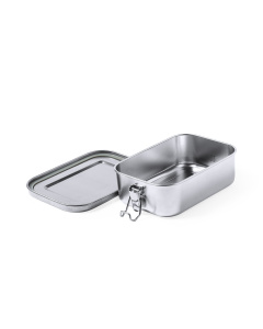 Lunch box in acciaio inox riciclato con chiusura a fibbia