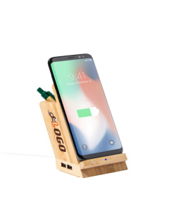 Portapenne con funzione supporto smartphone, caricatore wireless e hub a 4 porte