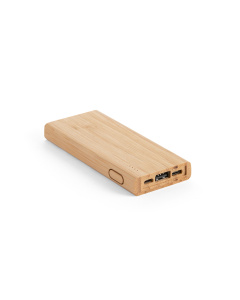 Power bank in bambù 5000 mAh con confezione regalo