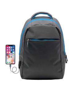 Zaino portacomputer in poliestere con uscita USB