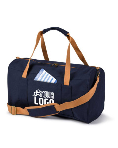 Borsone da viaggio con logo in canvas