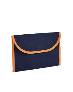 Busta porta documenti vintage in canvas e PVC