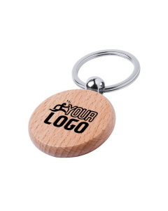 Portachiavi tondo in legno personalizzabile