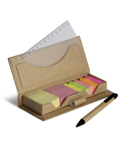 Set segnalibri adesivi in cartone riciclato