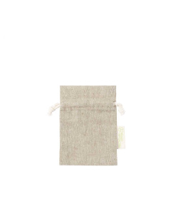 Sacchetto in cotone organico con chiusura coulisse 10x14cm