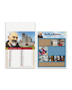 Calendario illustrato a colori San Padre Pio