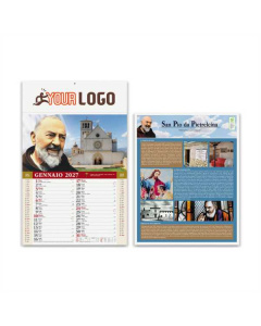 Calendario illustrato a colori San Padre Pio