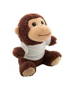 Scimmietta di peluche con logo su hoodie personalizzata