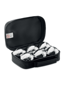 Set bocce in metallo con astuccio in poliestere