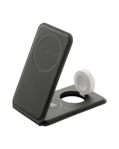 Set caricatore wireless green 3 in 1 con supporto pieghevole