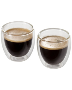 Set da 2 tazzine in vetro per espresso promozionale