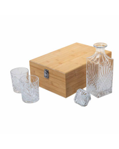 Set da whisky in vetro da 3 pezzi