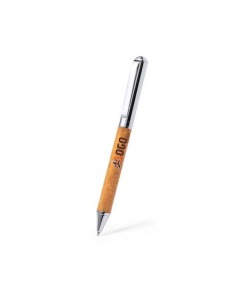 Set penna e roller in pelle riciclata