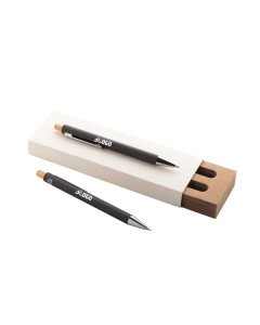 Set penna e portamina in alluminio riciclato