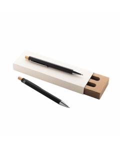 Penna in alluminio riciclato con astuccio in cartoncino