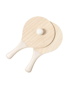 Set racchettoni in legno e plastica ecologica con pallina