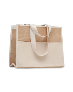 Shopper in iuta con interno termico e tasca frontale