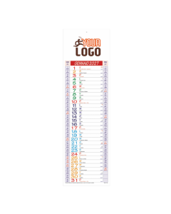 Calendario Silhouette trimestrale personalizzabile | 14x47 cm