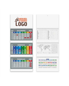Calendario trimestrale multicolor