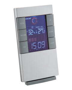 Orologio digitale e stazione meteo con display
